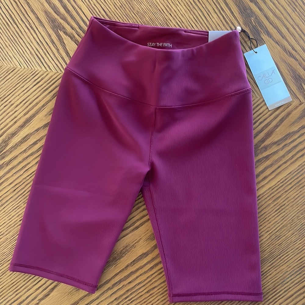 CALIA High Rise Bike Short - Rhododendron